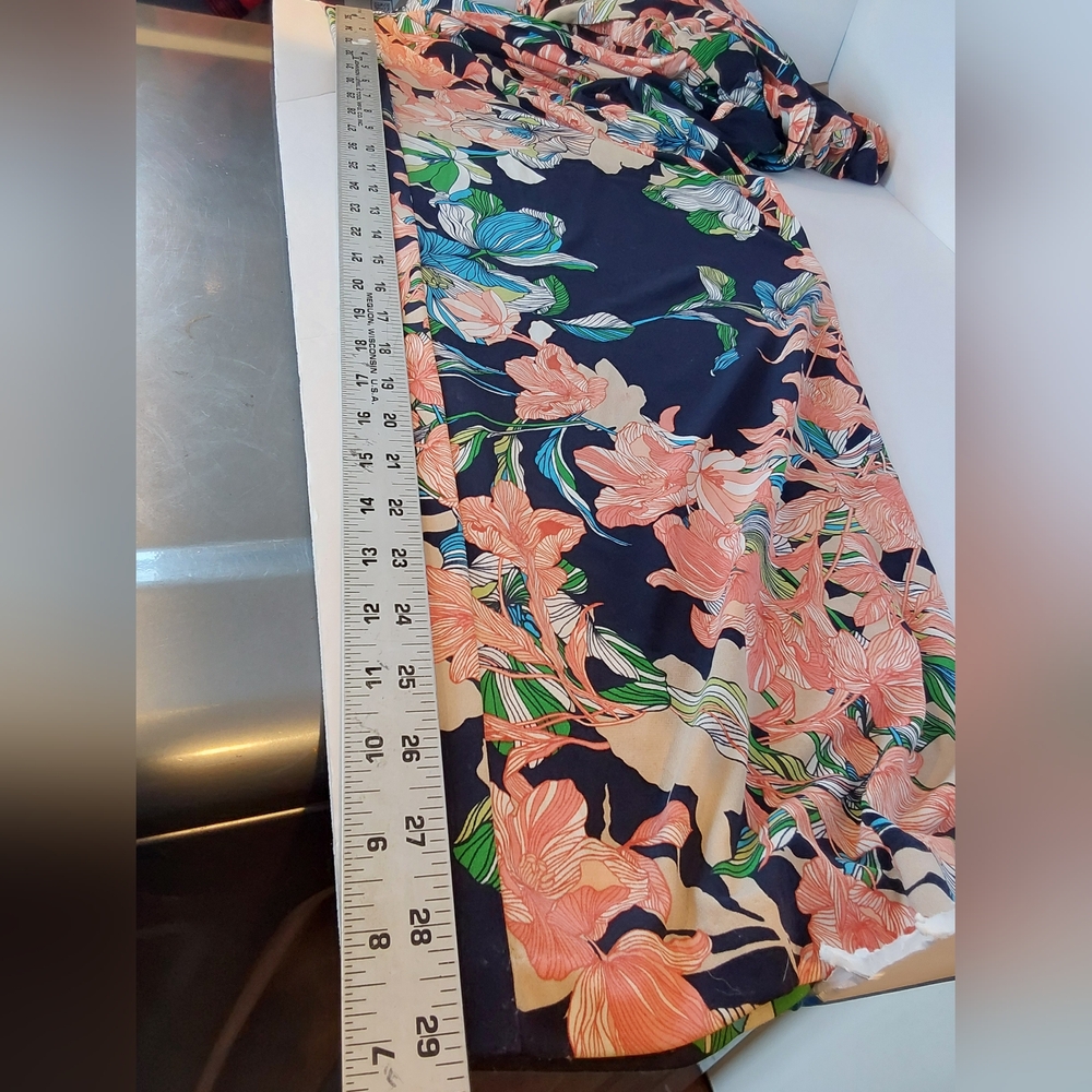 Chico's 1 Floral Jumpsuit - Navy and Pink - Picture 11 of 12